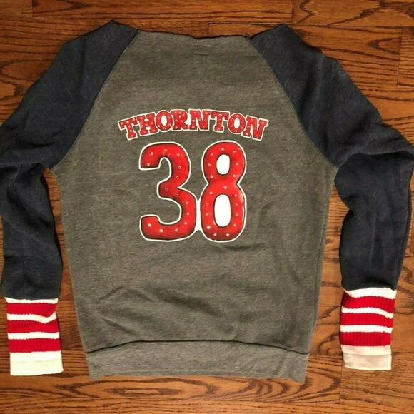 Boston Red Sox 2013 World Series Thornton #38 Tiny Turnip Bling Sweatshirt M - Picture 4 of 5